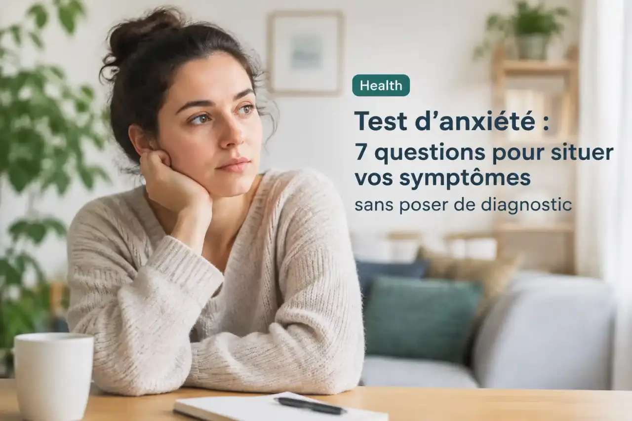 Test d’anxiété : 7 questions pour situer vos symptômes sans poser de diagnostic